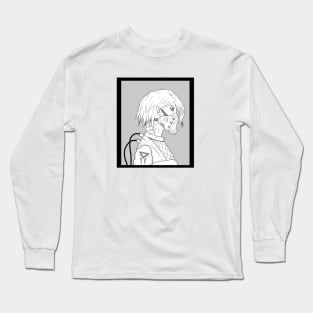 Cyberpunk girl short hair Long Sleeve T-Shirt